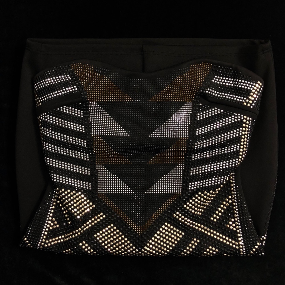 Shimmery Black Dress - black, silver and gold